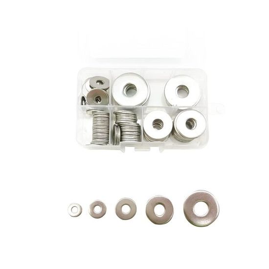 RONDELLE PLATE LARGE EN ACIER ZINGUE 8 DE 100 Pieces Norail 3154550256411