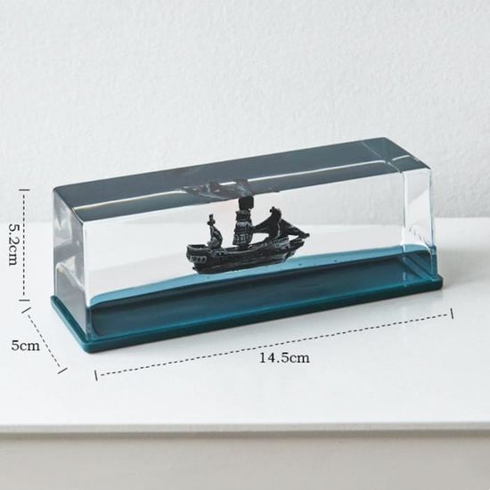Décoration Bateau Insubmersible En Acrylique Transparent - Bateau Flottant Dans L'eau Et Huile - 15,2x5,3x5,2cm - 7