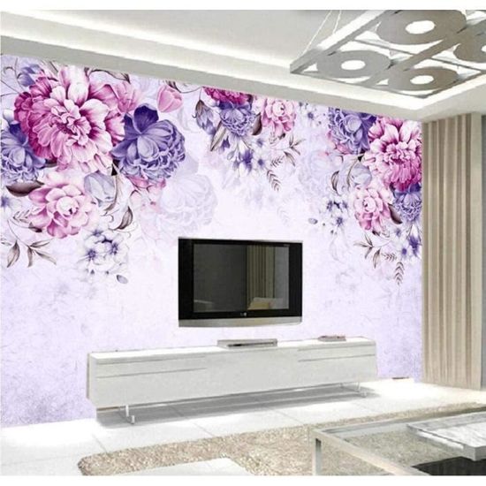 Papier peint Motif violet et blanc : t00040