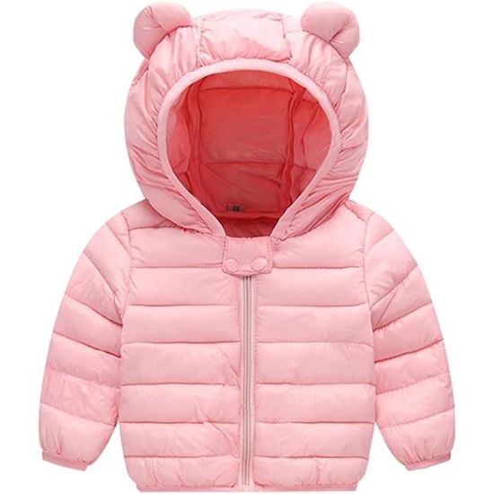 Doudoune à Capuche Pour Bébé - Manteau D'hiver Matelassé Chaud - Taille 12 Mois à 5 Ans - Garçon Et Fille