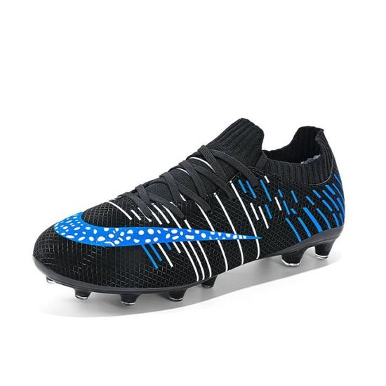 DREAM PAIRS Chaussures De Football Crampons Garçons Filles - Spike Respirantes Unisexe, Pointure 36, Foncé/Bleu/Néon/Vert HZ19002K-E