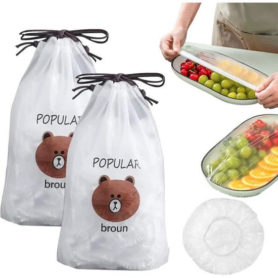 10 Housses élastiques En Tissu Pour Bols - Réutilisables, 5 Tailles (10 à 30cm) - Remplace Le Film étirable