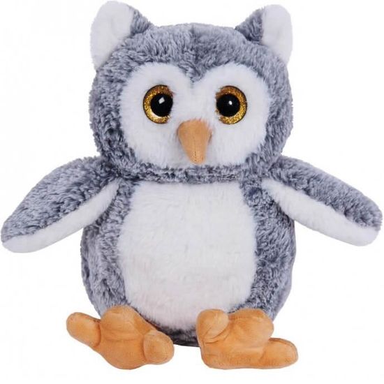 Peluche blanche et grise animal Bozami Hibou de 24cm (x1) REF/PDU202 - Cdiscount Jeux - Jouets