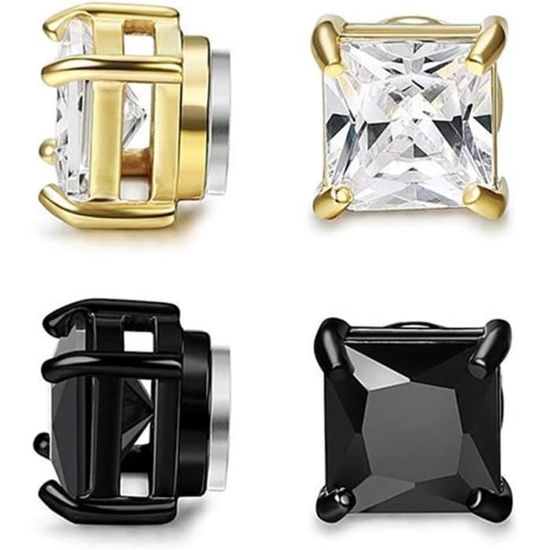 9 Paires De Boucles D'Oreilles YADOCA En Acier Inoxydable Avec Zircon | Rondes Pour Femmes Et Hommes