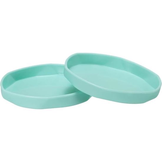 Pot à Bonsaï Ovale Vert Taille 1 Avec Soucoupe - 12x9,5x4,5 Cm - Élégant Et Pratique