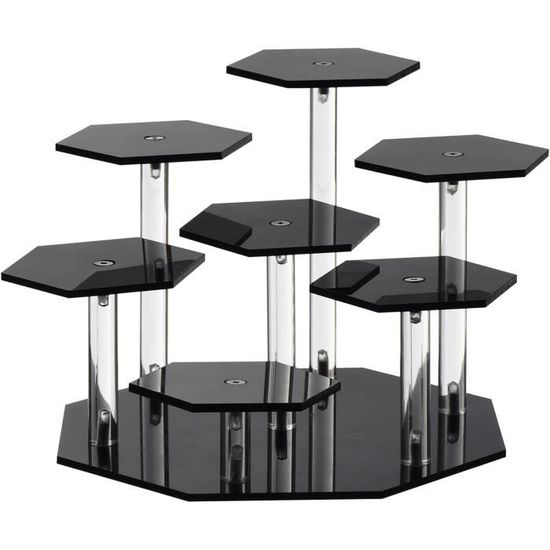 YQUQAQN Présentoir en Acrylique Givré pour Figurines Petits Présentoir Marche pour Plantes Succulentes Support Figurine à 3 Niveaux pour Décoration 1 paquet (Noir YQUQAQN Présentoir en Acrylique Givré pour Figurines Petits Présentoir Marche pour Plantes Succulentes Support Figurine à 3 Niveaux pour Décoration 1 paquet (Noir