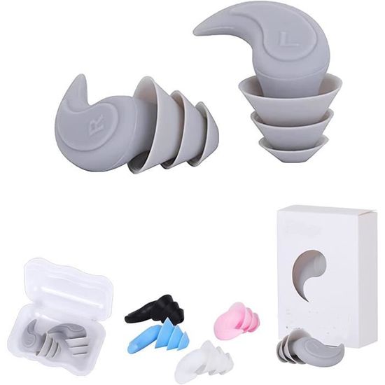 Lot 2 Modèles Oreilles Silicone Souple ASMR - Accessoires Sommeil, Cure-Oreille & Présentoir