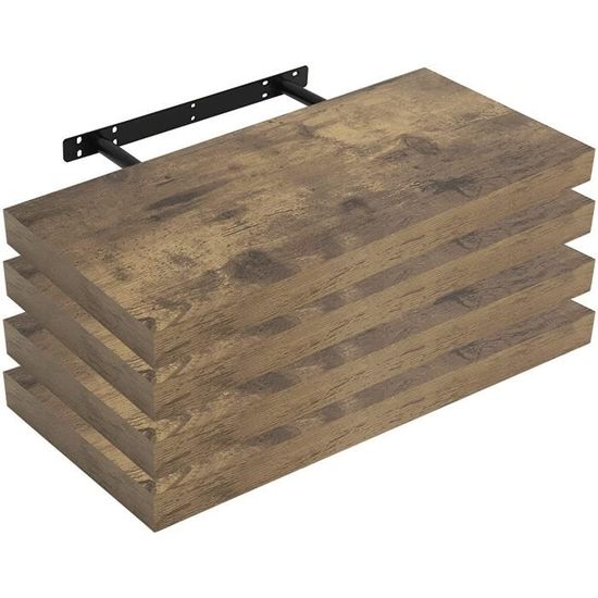 Étagère Murale Flottante WOLTU 30x22,9x3,8cm - Blanc - Pour Salon, Cuisine, Salle De Bain - Rangement CD Et Décorations