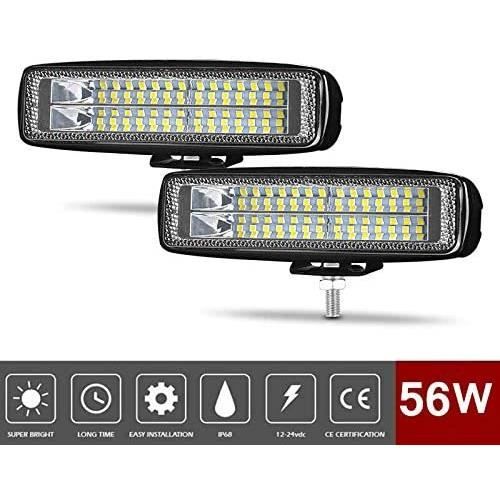 Projecteurs LED Pour Camionnette, Pick-up, Remorque – Feux De Recul étanches IP67, 12V | Éclairage Additionnel Anti-choc, Montage Sur Boule D'attelage