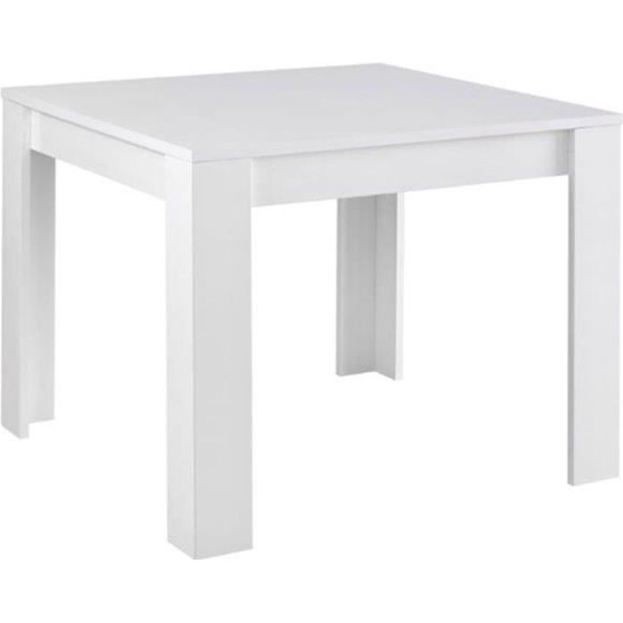 MARINA LAQUÉ BLANC SÉJOUR SALLE À MANGER MODERNE : La Table Repas Carrée