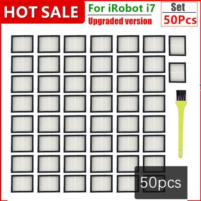 50pcs - Kit de remplacement de pièces détachées pour aspirateur Robot iRobot Roomba i7 + E5 E6 série I, bross