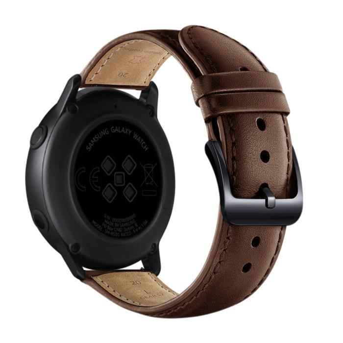 MONTRE OUTDOOR Bracelet de montre de remplacement en cuir pour Samsung Galaxy Watch active 20mm bg1428 SDF1428