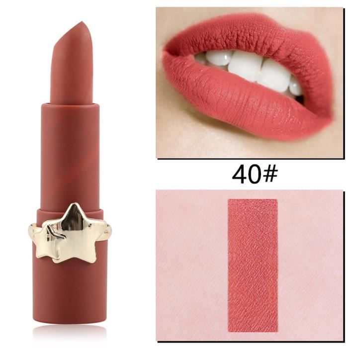 MISS ROSE 12 Color Star Matte Lipstick Easy to Color Lipstick Lip Makeup n1429