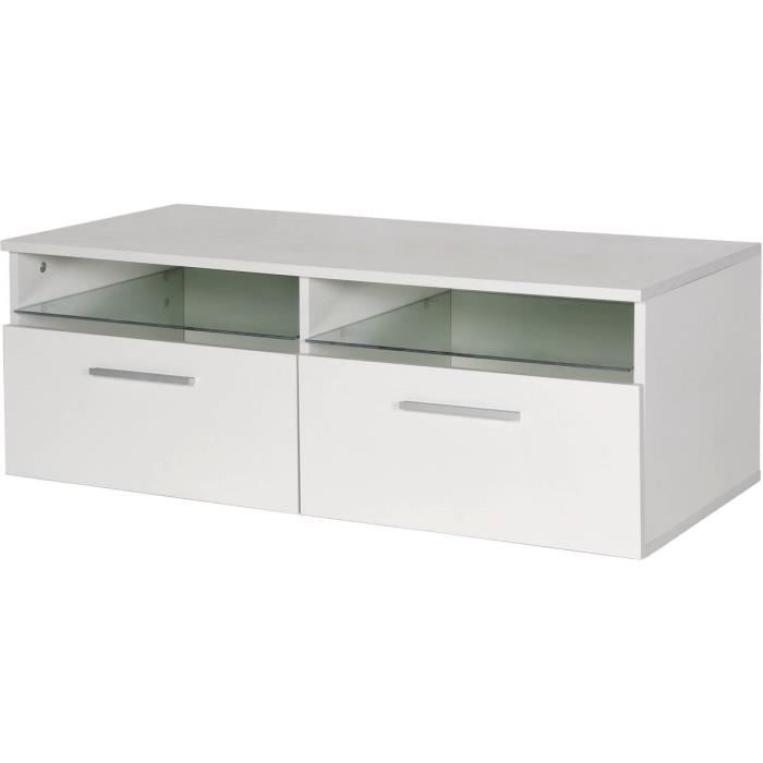 Meuble TV LED -Parson- - Blanc