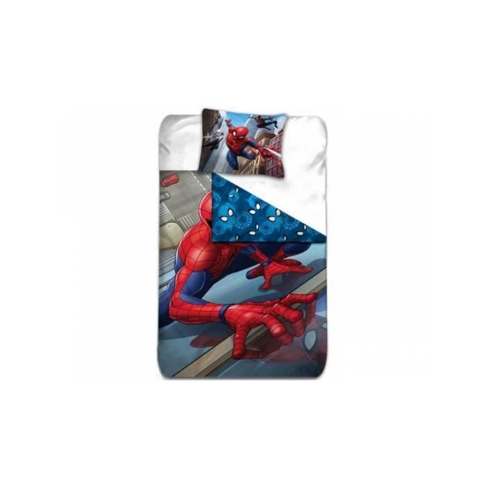 Parure de lit - Housse de Couette Spiderman + Taies d'Oreiller Spiderman