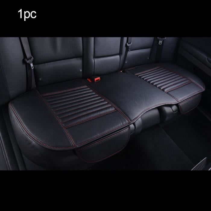 Housses de siège de voiture universelles en cuir, couvre siège avant et arrière, couvre siège pour véh Rear Red line 1pc