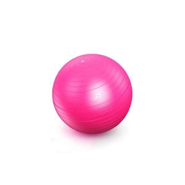 55cm Boule de yoga fitness avec pompe à air pied rose