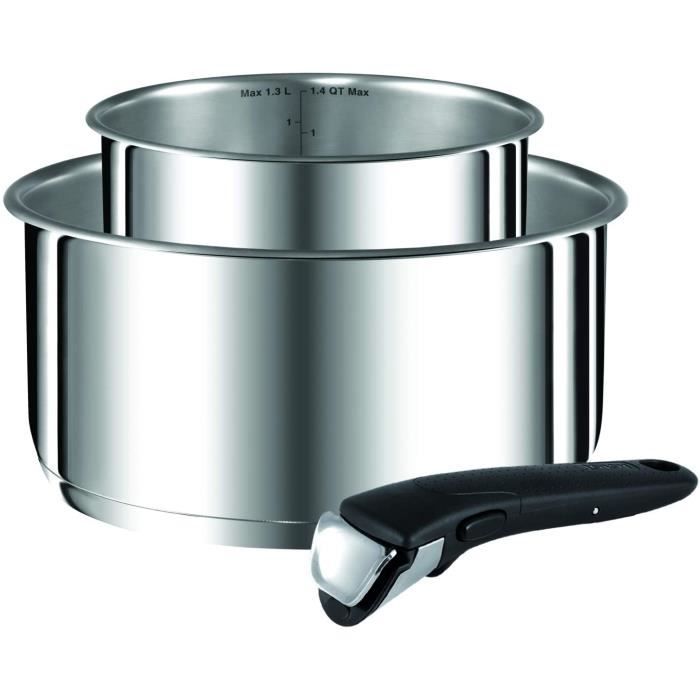 FAITOUT MARMITE Tefal Ingenio Preference Inox Lot Casseroles 1620 cm 153 L Induction Poigneacutee Amovible Induction L9408802139