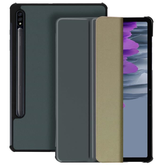 Étui Samsung Galaxy Tab S7 Plus 12.4 Support Vidéo et Clavier Design Fin gris Gris