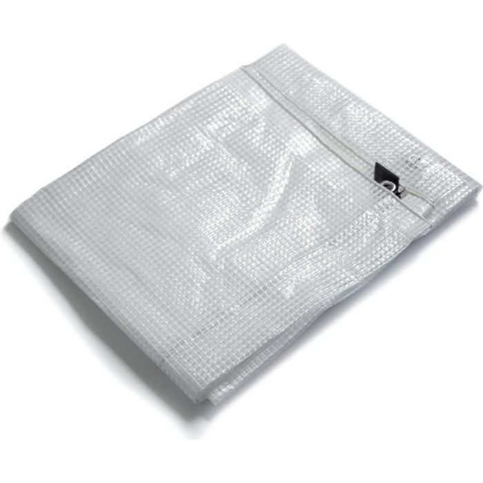 Bache de Protection Armée - Transparent Blanc 6x8 m - Bache Imperméable avec œillet - Densité 240g Résistante Eau & UV