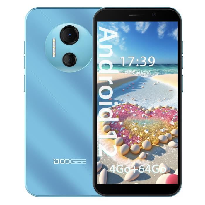 DOOGEE X97 Pro Smartphone Pas cher 6.0'' 4Go + 4Go Téléphone portable 4G Double SIM GPS Octa core Android 12 - Bleu