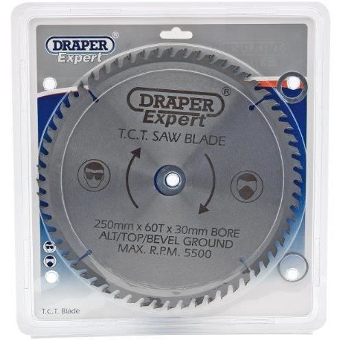 Draper 09488 Lame de scie TCT 60 dents 250 x 30 mm (Import Grande Bretagne)