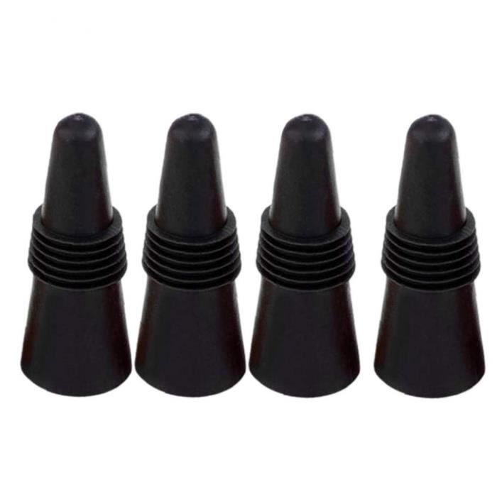 Beaux bouchons de vin Soft Silicone Boisson réutilisable Couvercle bouteille pour préserver le champagne 4pcs
