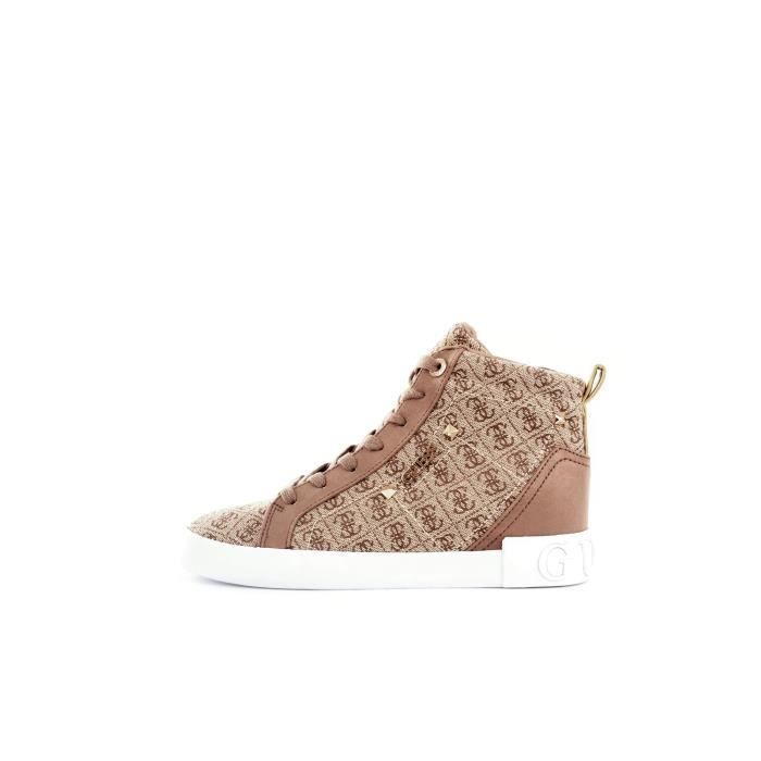 GUESS FL5PR2FAL12 chaussures de tennis haute Femme MARRON