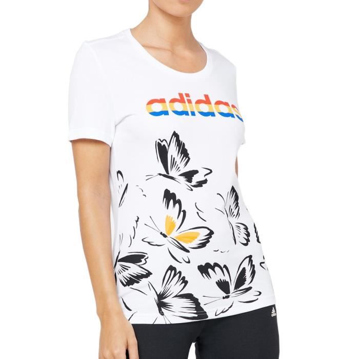 T-shirt Blanc Femme Adidas FARM P TSHIRT