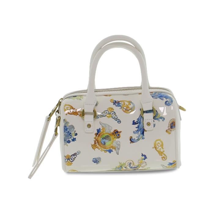 SAC A MAIN VERSACE JEANS COUTURE ABM5 B en peinture nappa blanc multicolore Femme