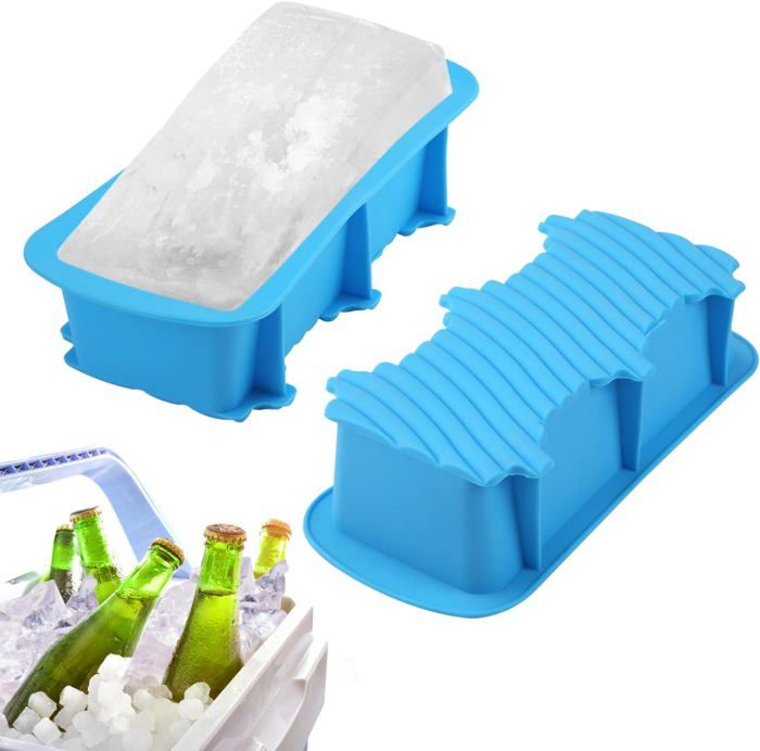 Lot De 4 Moules à Glaçons Silicone - 60 Glaçons Carrés, Pour Whisky, Cocktails, Facile à Démouler