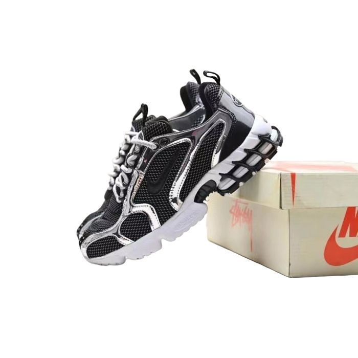 Basket stussy x Nike Air Zoom Spiridon Cage 2 Chaussure De Sports Homme Femme BT 663 argent noir Cdiscount Chaussures