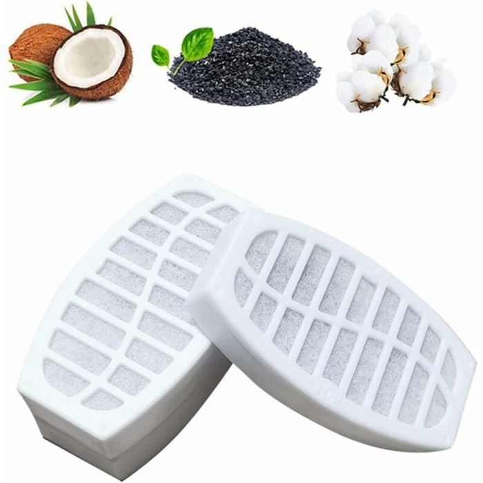 Comparer les prix de Lot de 4 filtres de fontaine à eau pour chats, maintiennent l'eau fraîche et savoureuse, compatible 2L