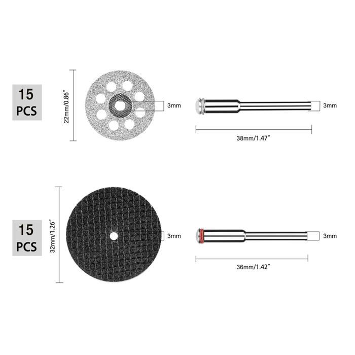 Disques De Coupe Pour Outil Rotatif - 42 Pièces - HSS Disques De Coupe Pour Outil Rotatif - 42 Pièces - HSS