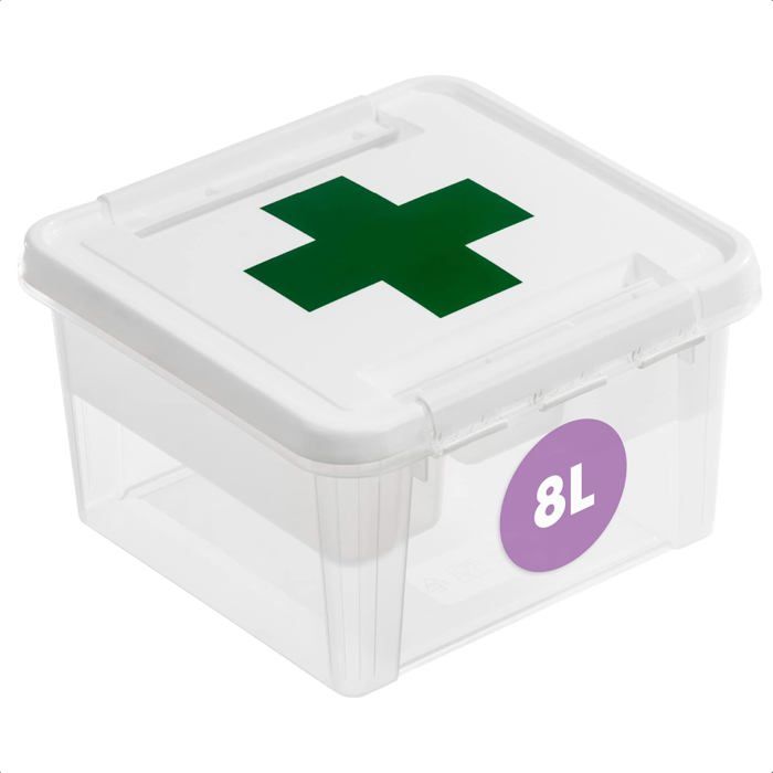 ISecur® Autocollant Trousse De Premiers Secours Symbole De Secours I 10 X 10 Cm I Autocollant D'avertissement I Adhésif Extérieur I Sécurité I Résistant Aux UV Et Aux Intempéries I Hin101