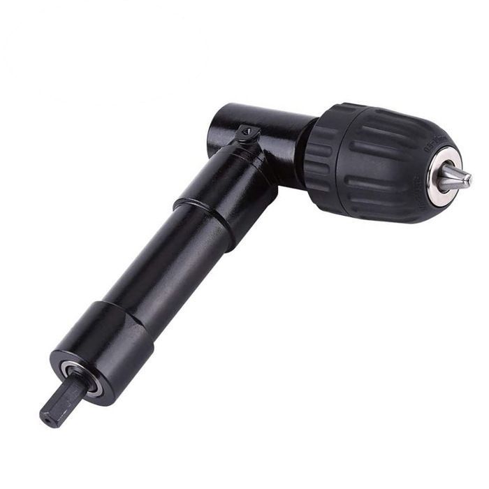 Mandrin Angle Droit 90 Autoserrant Adaptateur de Foret Renvoi dAngle pour Perceuse Dgagement Rapide