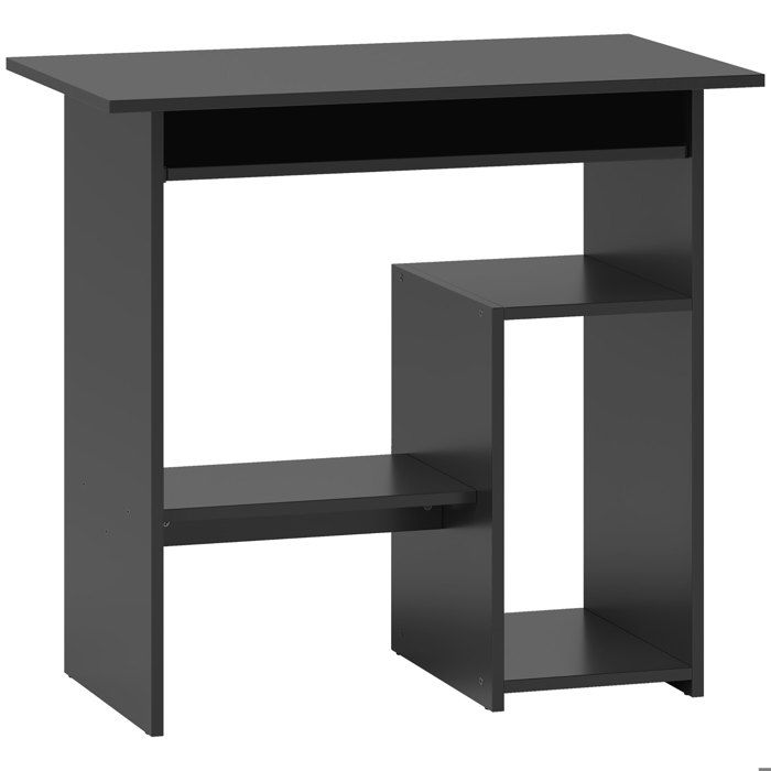 Computer desk table avec compartiment ouvert et étagères bureau Bureau pour enfants bureau bureau bureau 80 x 45 x 75 cm noi