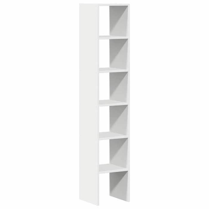 Blanc Bibliothèques 2 pcs empilable CLARENCE Meuble de salon blanc 30x30x80 cm bois ingénierie LV3406