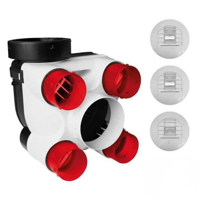 Kit VMC hygroréglable - Jusquà 4 sanitaires - HYDRA ST