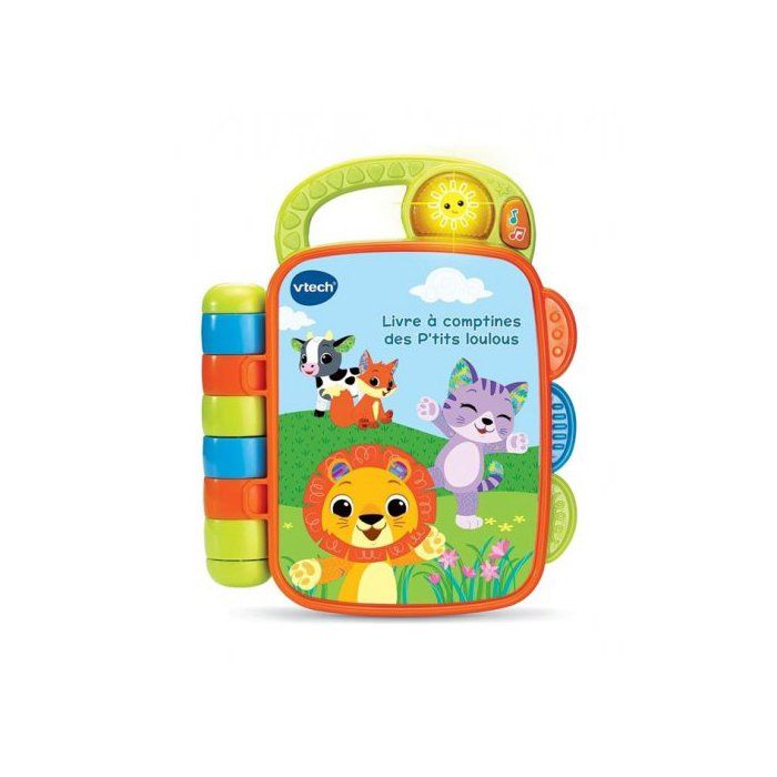 Livre musical et interactif Petits loulous version FR - Comptines Animaux 1ers mots - Bebe 6/36 mois - Set Jouet 1er age et cart