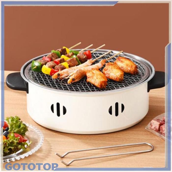 GOTOTOP Barbecue au charbon de bois Grille de Grill en Carbone pour Déformation Portable Preuve de Camping à art batterie