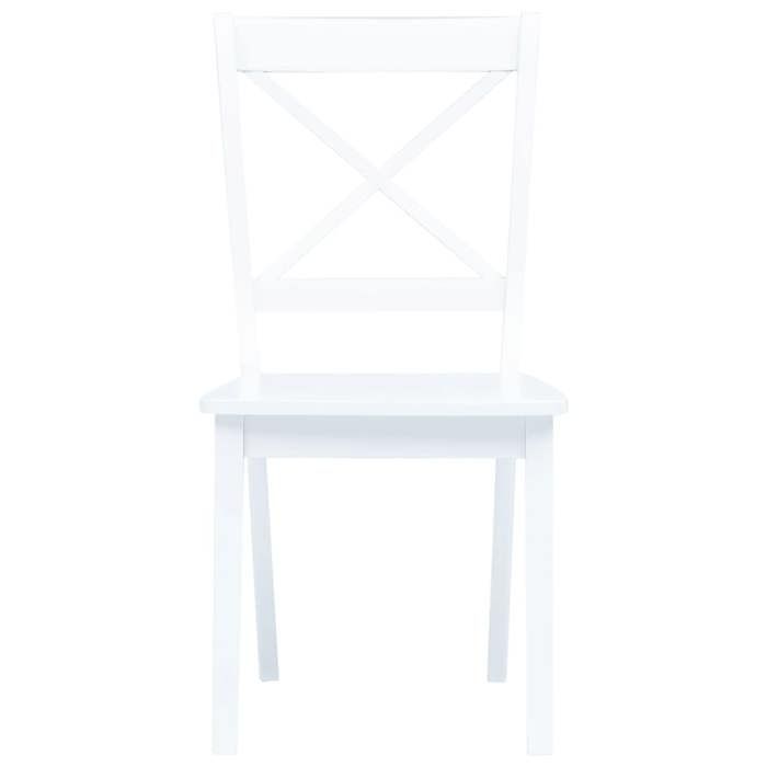 Blanc ZENCORE® Siège scandinave Pour salon/cuisine - 45 5x52x90cm - Lot de 4 Chaises à manger blanc - Bois dhévéa massif Top831831