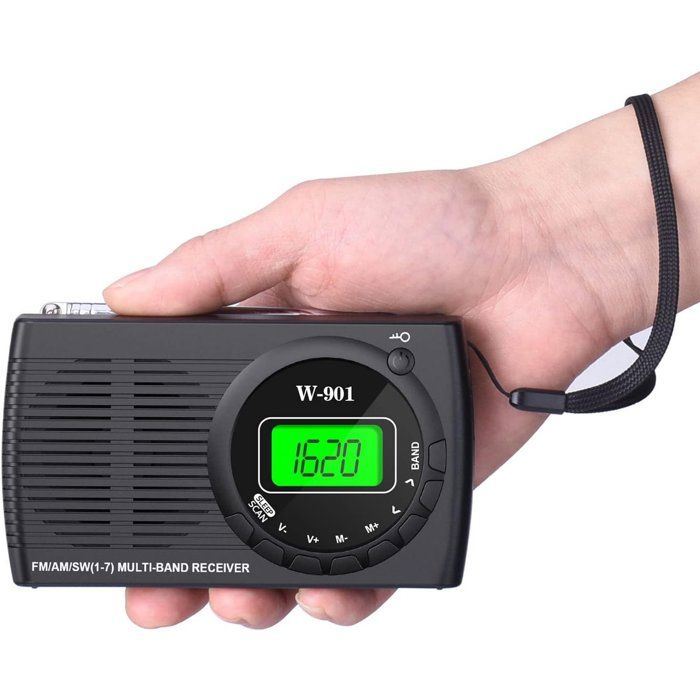 Radio portable FM/AM/SW - DEMA - Écran LCD avec horloge intégrée ...