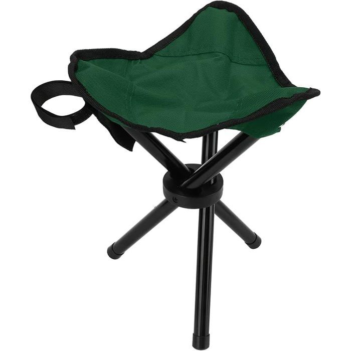 Tabouret de CampingTabouret trépied léger et Pliable Portable 600Dsiège trépied Durable pour Adultes pour Vert