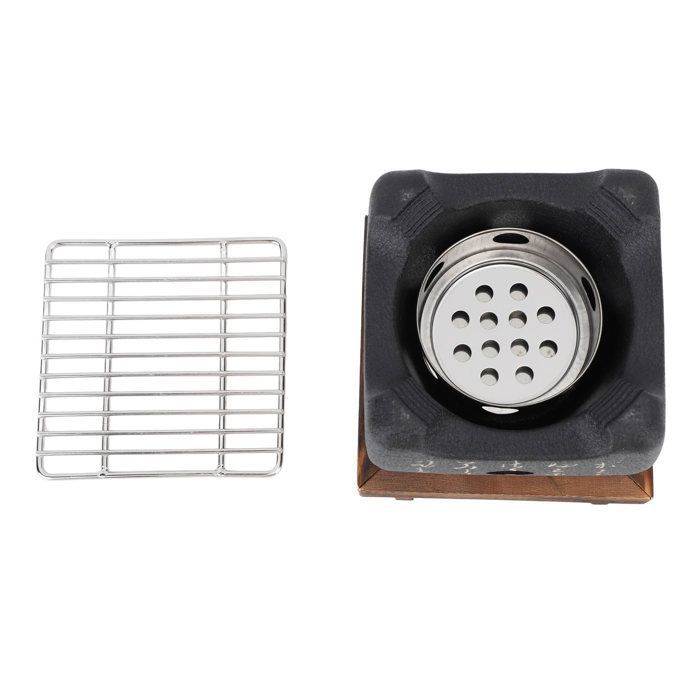 Poêle à charbon japonais compact multifonction chauffe rapide portable barbecue extérieur famille grillades carré 12x12x11cm