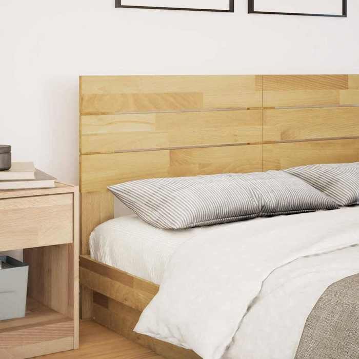 Tête de Lit 140 Cm en Bois Massif De Chêne 142 x 3 x 79 cm avec soutien dorsal et structure stable pour Chambre 543515