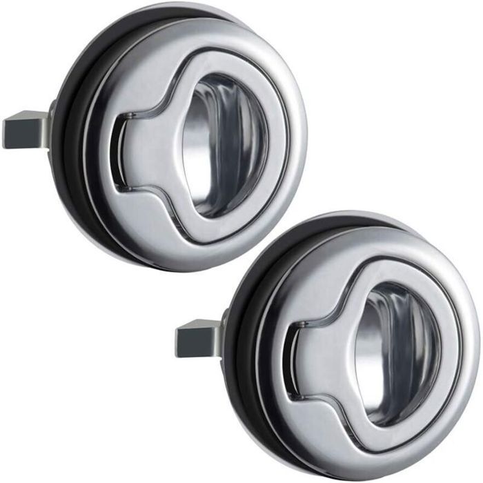 Loqueteau affleurant en alliage de zinc – Serrure de trappe pour bateau et camping-car – Résistant à la corrosion – Installa