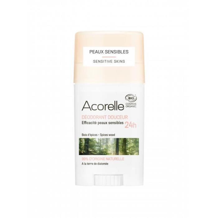 Acorelle Déodorant Douceur Bio Bois d'Épices 40g - Cdiscount Au quotidien