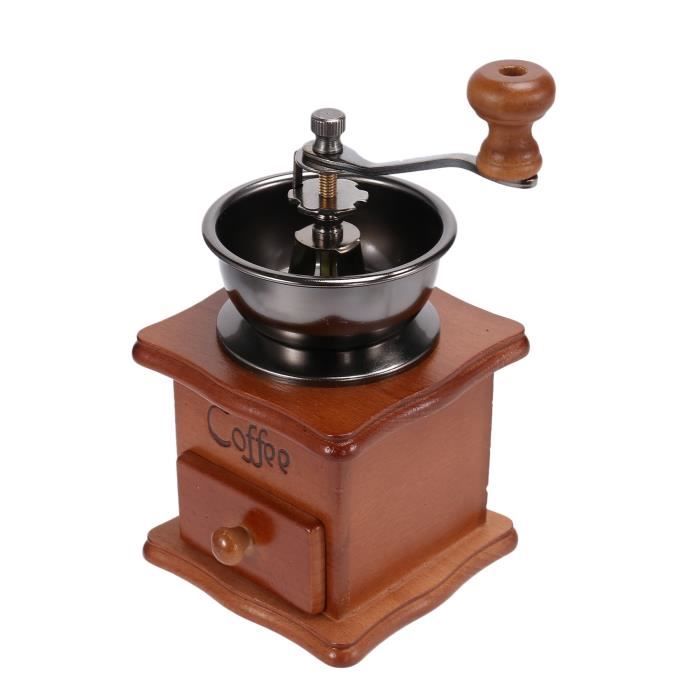 Moulin à Café Manuel Ruiqas - Moulin Rétro En Bois Avec Meule Céramique - Pour Café Frais à La Maison