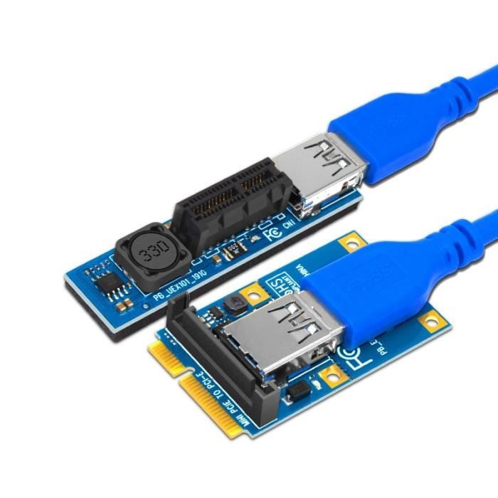 Carte D'extension Mini PCI-E Vers USB 2.0 - Ajoute Des Ports USB à Ton PC Portable Ou Bureau - 7